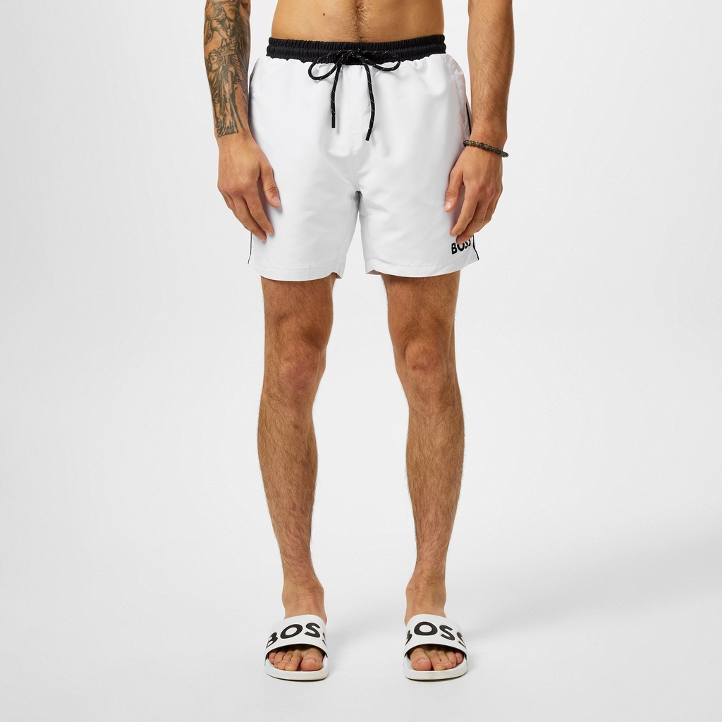 Hugo Boss Starfish Swim Shorts - White/Black 100